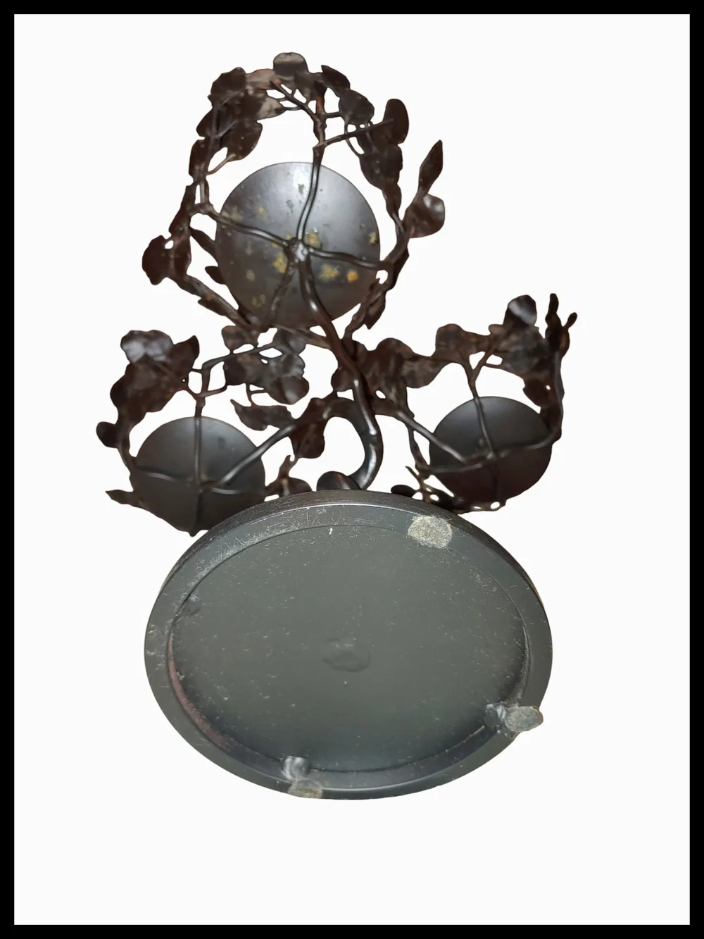 Decorative Metal Leaf Candle Holder